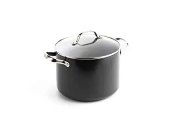 GreenPan Lima Hard Anodized Healthy Ceramic Nonstick 8QT Stock Pot with  Lid, PFAS-Free, Oven Safe, Gray