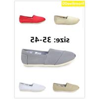 COD DSFGERTGYERE 【ready stock】Men and women Loafers Toms Thomas Shoes Canvas Shoes Pure Color Flat Casual Couple Shoes