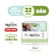 Bỉm Tã dán Moltex New Born Size 2-4kg 22 miếng - ĐỨC