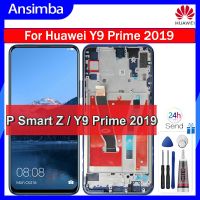 อันซิมบ้าของแท้6.59นิ้วสำหรับ Huawei Y9 2019จอแสดงผล LCD แบบสัมผัสหน้าจอสำหรับ Huawei P Smart Z อะไหล่ประกอบดิจิไทเซอร์จอแอลซีดีสำหรับ STK-L21 STK-L22 STK-LX3