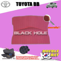 Toyota BB ปี 2006 - ปี 2012 พรมรถยนต์BB พรมเข้ารูปสองชั้นแบบรูรังผึ้ง Blackhole Double Mat (ชุดที่เก็บสัมภาระท้ายรถ)