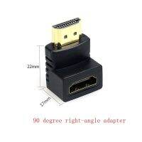 +【； HDMI-Compatible 90 Degree Right-Angle Adapter HDMI-Compatible 270 Degree Male To Female Elbow Connector