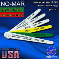 NO-MAR ฟิลเลอร์เกจพลาสติก 6ใบชุด รุ่น 10261 - Plastic Feeler Gauge 6 Leaves No. 10261