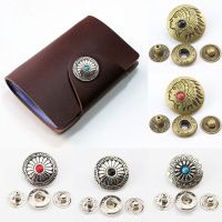 Button Vintage Alloy Copper Snap Button For Handbags Jeans Leather Craft Supplies Snap Button DIY Sewing Accessories