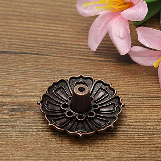 Chic Lotus Shape Incense Burner Holder Censer Plate  With 9 Holes For Stick Cone 