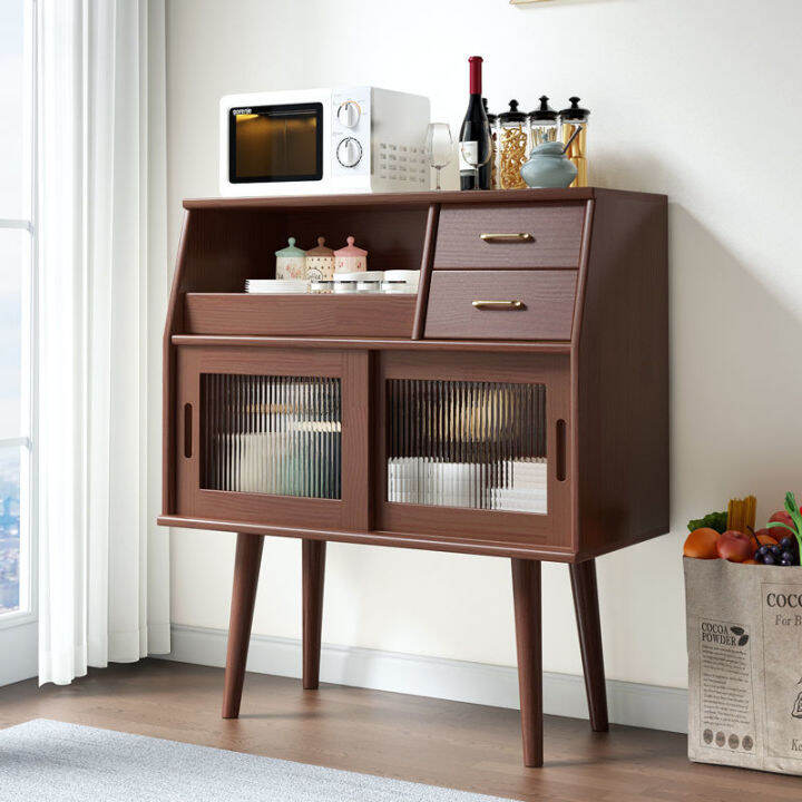 Kitchen Island Sideboard Nordic Solid Wood Sideboard Integrated