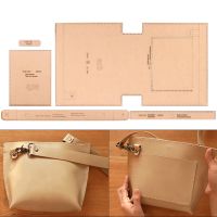 Kraft Paper Drawing Single Shoulder Bag Messenger Bag Sewing Design Pattern Acrylic Mold Template DIY Manual Leather Craft Tool