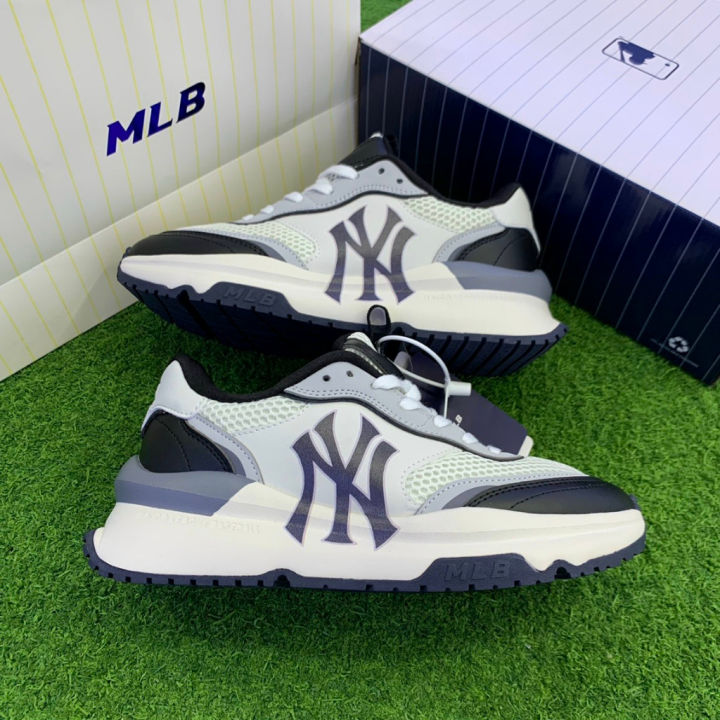 Giày thể thao MLB chunky NY liner new york off white xanh đen Giày MLB  Chunky đế cao 2022 đen xanh cực chất Full Box Bill  Lazadavn