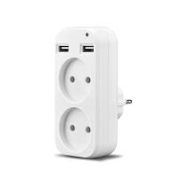 [HOT GELLXKOWOIGHIO 527] 2020 EU Plug Power Strip Adapter เต้ารับคู่แบบพกพา2พอร์ต USB สำหรับโทรศัพท์มือถือ1200W 250V สำหรับสมาร์ทโฟนแท็บเล็ต