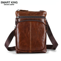 Smart King New Casual Crossbody Bags For Men And Women Genuine Cow Leather Fashion Retro Business Shoulder Bags Multifunction Phone Bag