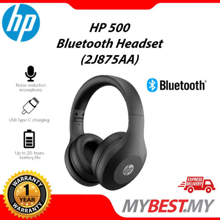 HP 500 Bluetooth Headset USBC Charging ,Foldable and Portable Design (2J875AA) Lazada