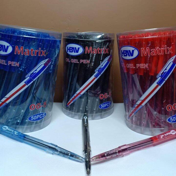 50pcs HBW Matrix Ballpen (in Black, Red, Blue) | Lazada PH