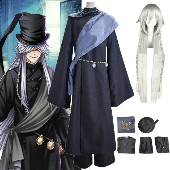 Black Butler Kuroshitsuji Undertaker Cosplay Costume Halloween Party ...