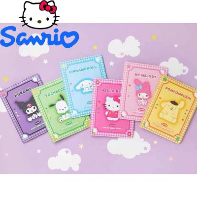 Kawaii Sanrioed Hello Kitty Sticky Notes Suit Anime My Melody Kuromi Cinnamoroll Notes Diy Hand Account Material Gifts