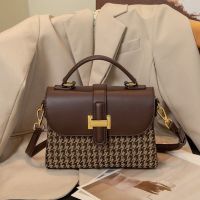 【Hot Sale】 leather bag women 2023 new fashion all-match high-value commuter shoulder Messenger ladies square