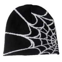 Women Acrylic Men Grunge Outdoor Knitted Casual Sport Winter Beanie Hat Cap Pattern Spider Y2K