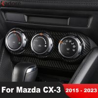 Car Accessories For Mazda CX-3 CX3 2015-2020 2021 2022 2023 Carbon Fiber Center Air Condition AC Switch Button Panel Cover Trim