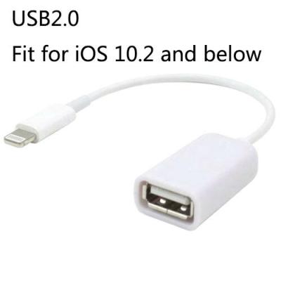 สายเคเบิล OTG อะแดปเตอร์ USB ตัวผู้กับตัวเมียสำหรับ Apple iPhone 5 5S 6 6S Plus 7