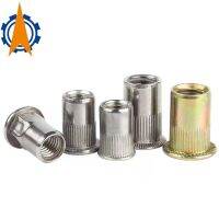 304 Stainless Steel/Colored Zinc/Aluminum Alloy M3 M4 M5 M6 M8 M10 Flat Head Threaded Rivet Insert Nutsert For Furniture