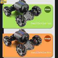 รถดริฟท์รถบังคับรถของเล่นไฟ LED 360 ° พลิกได้รถของเลนแบบหมุนของเล่นสำหรับกลางแจ้งและในร่ม