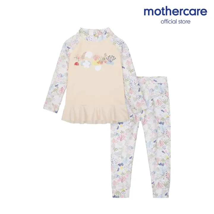 Mothercare Baby Girl One Piece Coral Reef Rash Vest And Leggings Set (1
