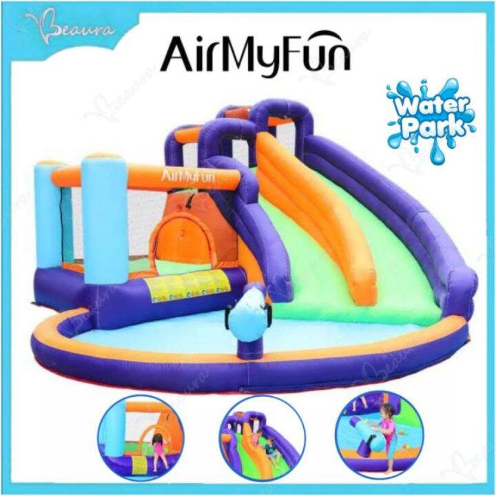 🔥AirMyFun Waterpark Castle Slide Bouncer A83005 Swimming Pool ...