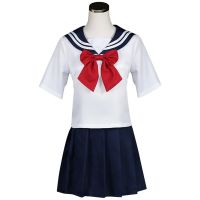 [COD] jk uniform sailor suit female basic style white two three-piece set class college