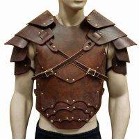 Steampunk Medieval Men Costume Armor Viking Samurai Warrior Knight Leather Harness Shoulder Pauldrons Vintage Battle Breastplate