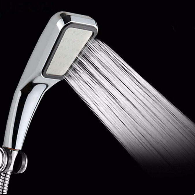 Shower Head 300hole Water Saving Square Abs Chrome Bathroom Rainfall Shower Nozzle Aerator High