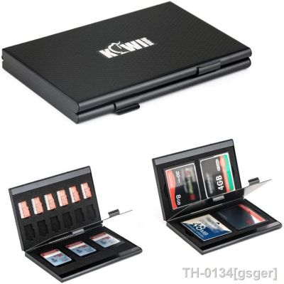 ♛∋ Durable Memory Card Holder Caixa de armazenamento Organizador para SD SDXC SDHC CF TF NS Game Keeper Capa Protetora Carteira