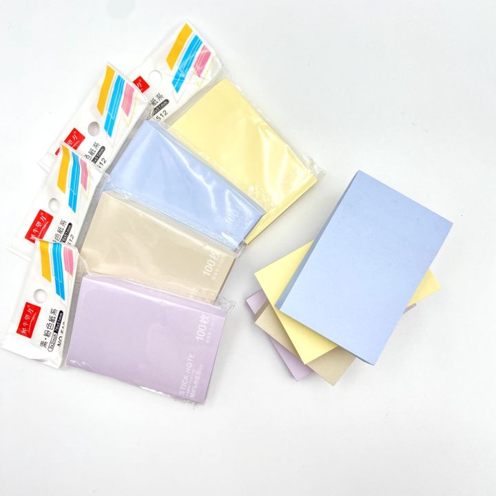 โพสต์-อิท-stick-note-กระดาษโน๊ต-สีพาสเทล-มีกาวในตัว-ขนาด-76x51mm-100-แผ่น-i-no-512