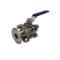 1.5" TC to 1/2" Female NPT Brewery Stainless Steel 304 Ball Valve 3-PC Style