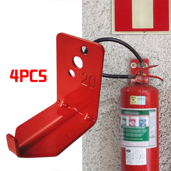 4Pcs Steel Fire Extinguisher Wall Bracket Fire Extinguisher Wall Hook ...