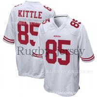 เสื้อ NFL รักบี้49คน85 49ers ดำ George kittle เสื้อครึ่ง