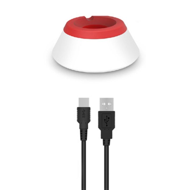 easy-to-use-lovely-charging-base-for-switch-pokeball-plus-controller-charging-stand-with-charging-cable-red-white