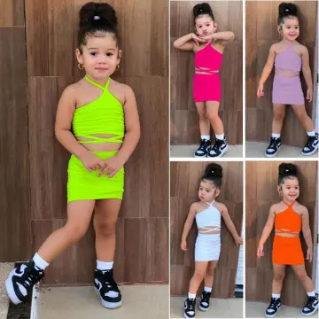 Girls shop neon tops