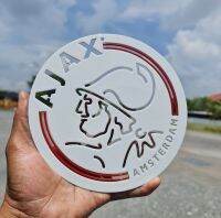 อาแจ็กซ์อัมสเตอร์ดัม โลโก้ AJAX AMSTERDAM เหล็กตัดเลเซอร์ ขนาด18*18cm สีเหมือนจริง ใช้สีพ่นรถย์ภายนอกติดตั้งใด้ทั้งภายในภายนอกทนแดดทนฝน