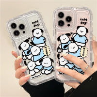 เคสโทรศัพท์ซิลิโคน TPU แบบนิ่ม ลายสุนัขน่ารัก กันกระแทก สําหรับ IPhone 13 14 12 11 Pro XS Max X XR 8 7 + Plus