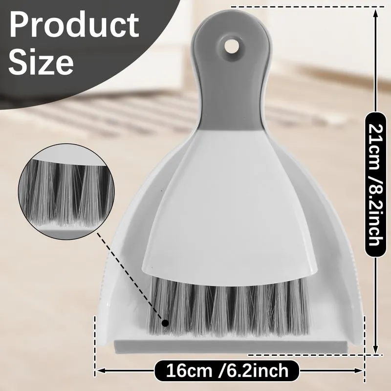 Mini Dustpan and Brush Set Portable Table Top Cleaning Brush and