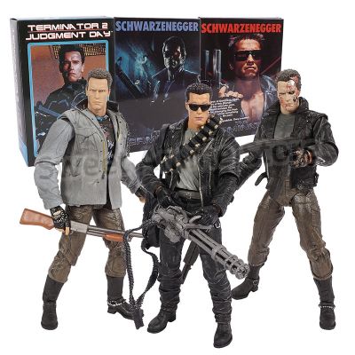ZZOOI NECA Terminator T-800 Arnold Schwarzenegger Tech Noir/Police Station Assault PVC Action Figure Collectible Model Toy