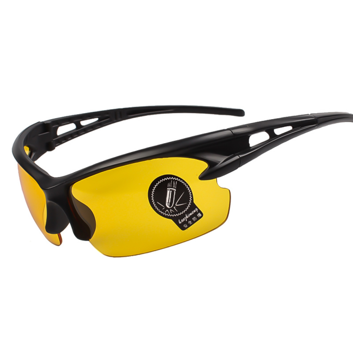 แว่นตาขับรถมองเห็นกลางคืน,แว่นตาป้องกันการมองเห็นได้ในเวลากลางคืนพร้อมอุปกรณ์ป้องกันแว่นกันแดดสำหรับขับรถเรืองแสง