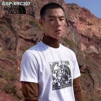 ♛NORTH FACE North Face ของปีวัวจำกัดเสื้อยืดพิมพ์ลายเลือกผ้าเสื้อยืดผ้าฝ้าย Yan Chun คลื่น Ins ร่างกายสบาย