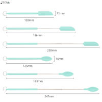 ไม้พายครีมสองหัวอเนกประสงค์ซิลิโคนขนาดเล็กเรย์ที่ปาดเค้กกล้องส่องทางไกล