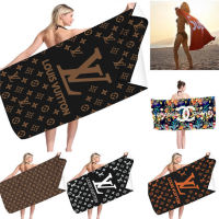 Lv∮ Tide ยี่ห้อผ้าขนหนูชายหาดไมโครไฟเบอร์ผ้าขนหนูอาบน้ำขนาดใหญ่อาบน้ำดูดซับผ้าขนหนูแห้งเร็วระดับไฮเอนด์150*75ซม