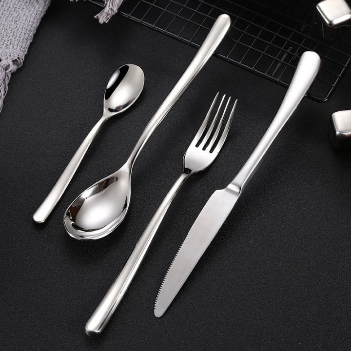 cutlery-set-ชุดช้อนส้อม4ชิ้น-ช้อนเกาหลี-ช้อนส้อม-ช้อนส้อมเกาหลี-ชุดช้อนส้อมสแตนเลส304-ชุดช้อนส้อมมีด