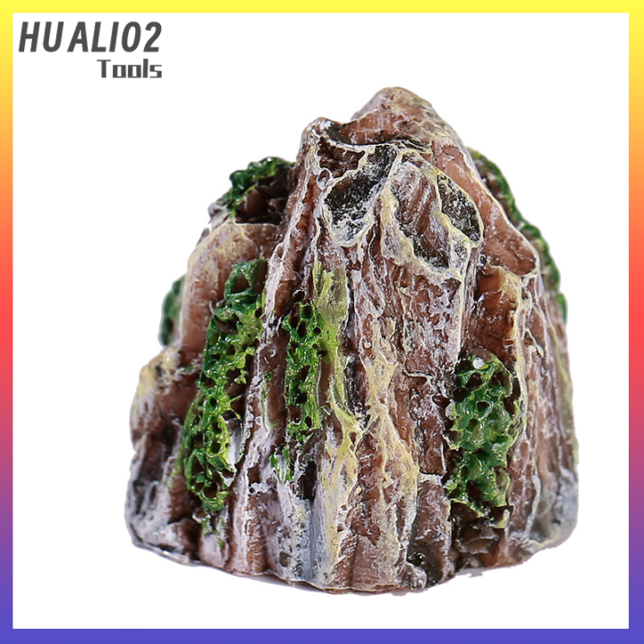 huali02เครื่องประดับตกแต่งบ้านสวนบอนไซภูเขาขนาดเล็ก1ชิ้นงานฝีมือขนาดเล็กการจัดสวนขนาดเล็ก