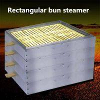 rectangular aluminium steamer basket Chinese fir wooden cage drawer steamed square large stuffed bun commercial bamboo steamer