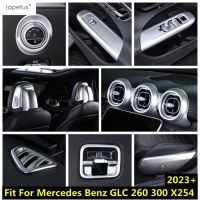 Central Shift แผงเกียร์ยกหน้าต่างฝาครอบไฟหน้าสำหรับ Benz GLC 260 300 X254 2023 2024อุปกรณ์ตกแต่งภายใน