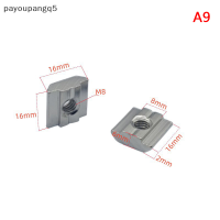 payoupangq5?Gift?Cheap? 10ชิ้นน็อต M3 M5 M4 M8 M6 M10 T-Block ทรงสี่เหลี่ยม T-Track แบบเลื่อนได้สำหรับตัวยึดอลูมิเนียมโปรไฟล์2030 4045