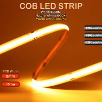 COB ไฟ LED Strip 320 480 528 Ledsm เทปยืดหยุ่นความหนาแน่นสูงริบบิ้น3000-6000K สีแดงสีเขียวสีฟ้าสีเหลือง RA90 DC12V24V *